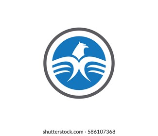 Falcon Eagle Bird wing Logo Template vector icon