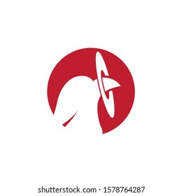 Falcon eagle birdWave Logo Template vector symbol nature