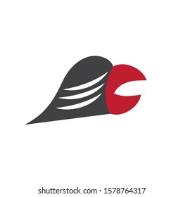 Falcon eagle birdWave Logo Template vector symbol nature
