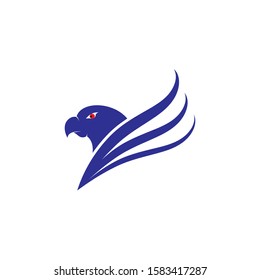 Falcon eagle birdWave Logo Template vector symbol nature