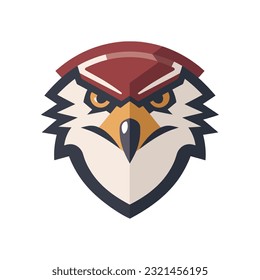 Falcon, Eagle, Hawk Bird Logo Illustration Vector Design Template.