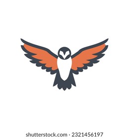Falcon, Eagle, Hawk Bird Logo Illustration Vector Design Template.