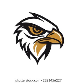 Falcon, Eagle, Hawk Bird Logo Illustration Vector Design Template.