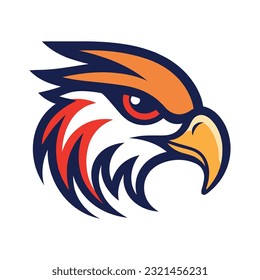 Falcon, Eagle, Hawk Bird Logo Illustration Vector Design Template.