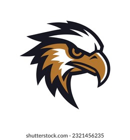 Falcon, Eagle, Hawk Bird Logo Illustration Vector Design Template.