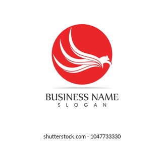 Falcon eagle logo design template