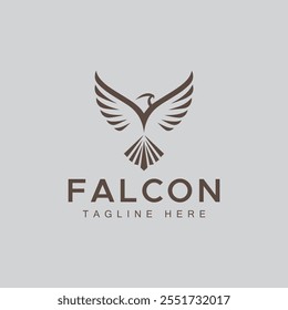 Projeto de logotipo Falcon ou Eagle com modelo vetorial