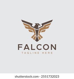 Projeto de logotipo Falcon ou Eagle com modelo vetorial