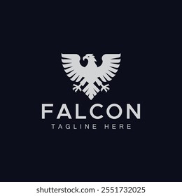 Projeto de logotipo Falcon ou Eagle com modelo vetorial