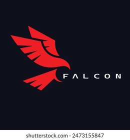 falcon or eagle logo icon vector concept design template 