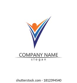 Falcon, eagle Logo and wings Template vector illustration design icon