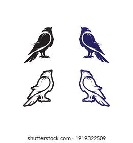 Falcon, eagle Logo and wings Template vector illustration design icon