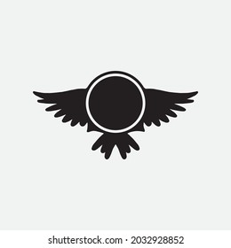 Falcon, eagle Logo and wings Template vector illustration design icon