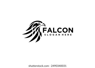 falcon, eagle security logo design template vector