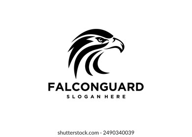 falcon, eagle security logo design template vector