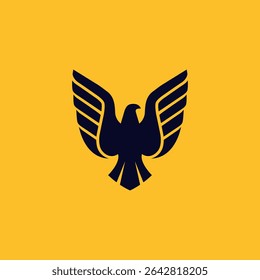 vetor de modelo de design de logotipo de segurança do falcon, eagle. Falcão voador pássaro. emblema