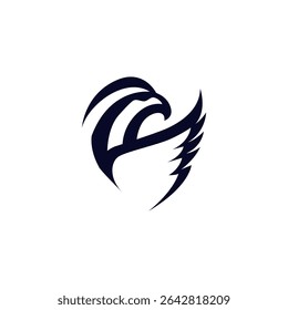 falcon, eagle segurança logotipo design template vetor. simbolizando agilidade e força.