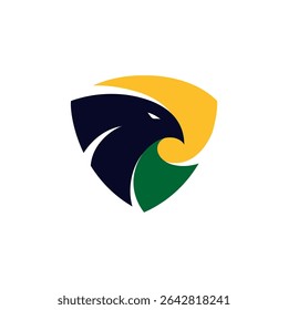 falcon, eagle segurança logotipo projeto modelo vetor. escudo