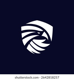 falcão, águia segurança logotipo projeto modelo vetor. abstrato pássaro