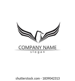 falcon and eagle wing logo animal symbol for a professional designer