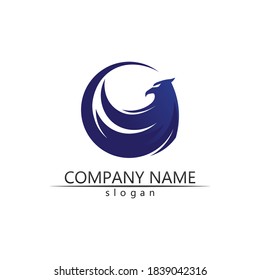 falcon and eagle wing logo animal symbol for a professional designer