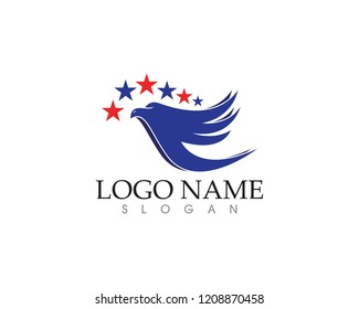 Falcon eagle wings logo vector
