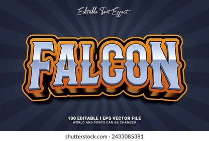 falcon editable text effect graphic design