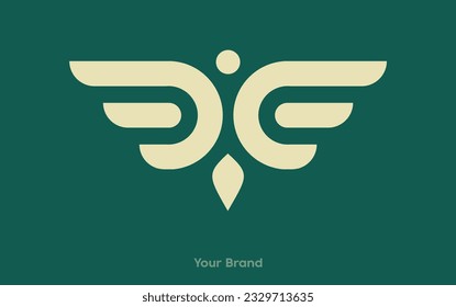 falcon Flaying Bird Logo abstract. design template, vector illustration design