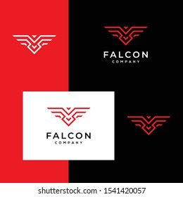 Falcon, Hawk, Eagle Strong Monogram Logo