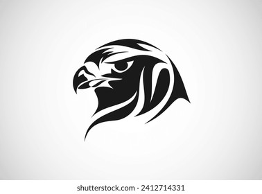 Falcon head logo sign. Premium Vector Design Illustration