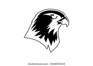 Falcon head logo and silhouette 