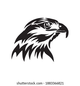  Falcon head logo vector, hand drawing style