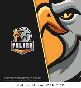 Falcon head shields mascot logo design good use for symbol identity emblem badge brand and more