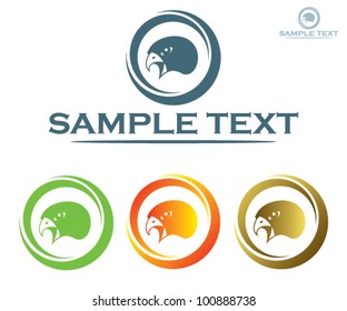Falcon head symbol - vector illustration