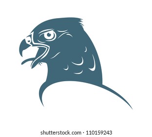 Falcon head - vector illustration
