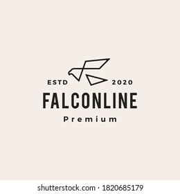 Falcon hipster Vintage Logo Vektorsymbol