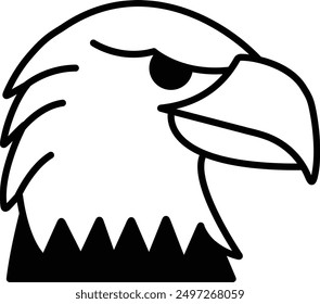 A falcon in line icon style