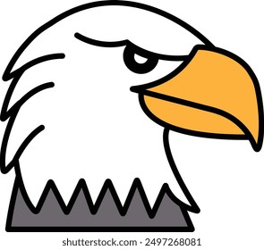 A falcon in line icon style