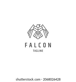 Falcon line logo design template