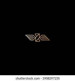 Falcon line vector logo design