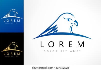 falcon logo. bird symbol.