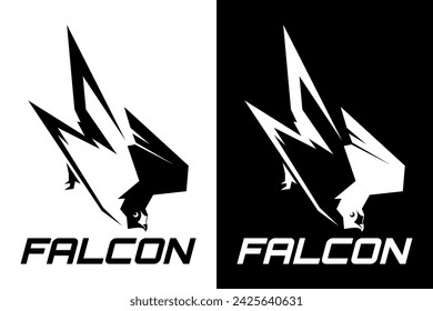 falcon logo brand design vector