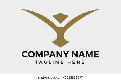 Falcon logo branding art, black and white simple flat art vector abstract logo, minimalist business logo branding for animals.