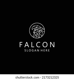 Falcon logo design icon template