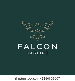 Falcon logo design icon template