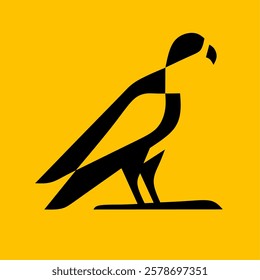 Falcon logo design minimalist and elegant