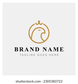 Falcon logo design template flat vector
