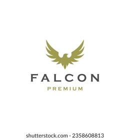 Falcon logo design template flat vector