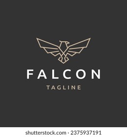 Falcon logo design template flat vector