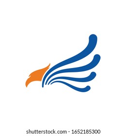 falcon logo design template vector